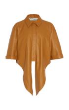 Off-white C/o Virgil Abloh Bow Leather Baseball Shirt