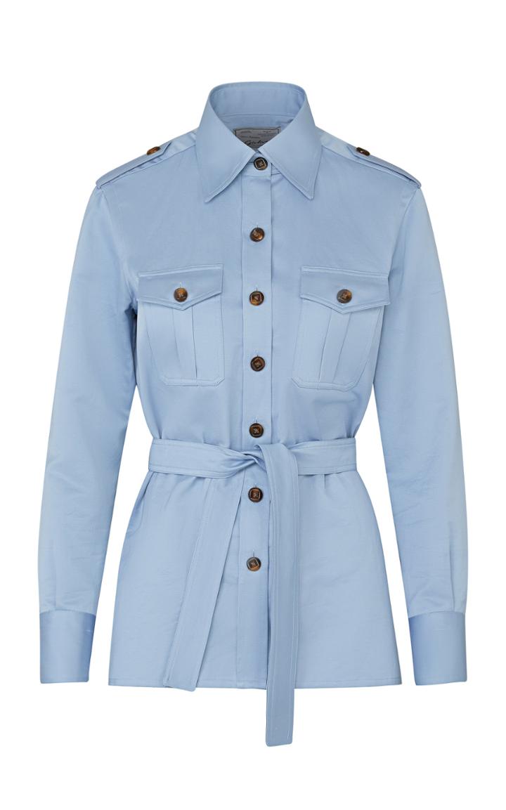 Moda Operandi Giuliva Heritage The Cotton-linen Blend Aurora Shirt