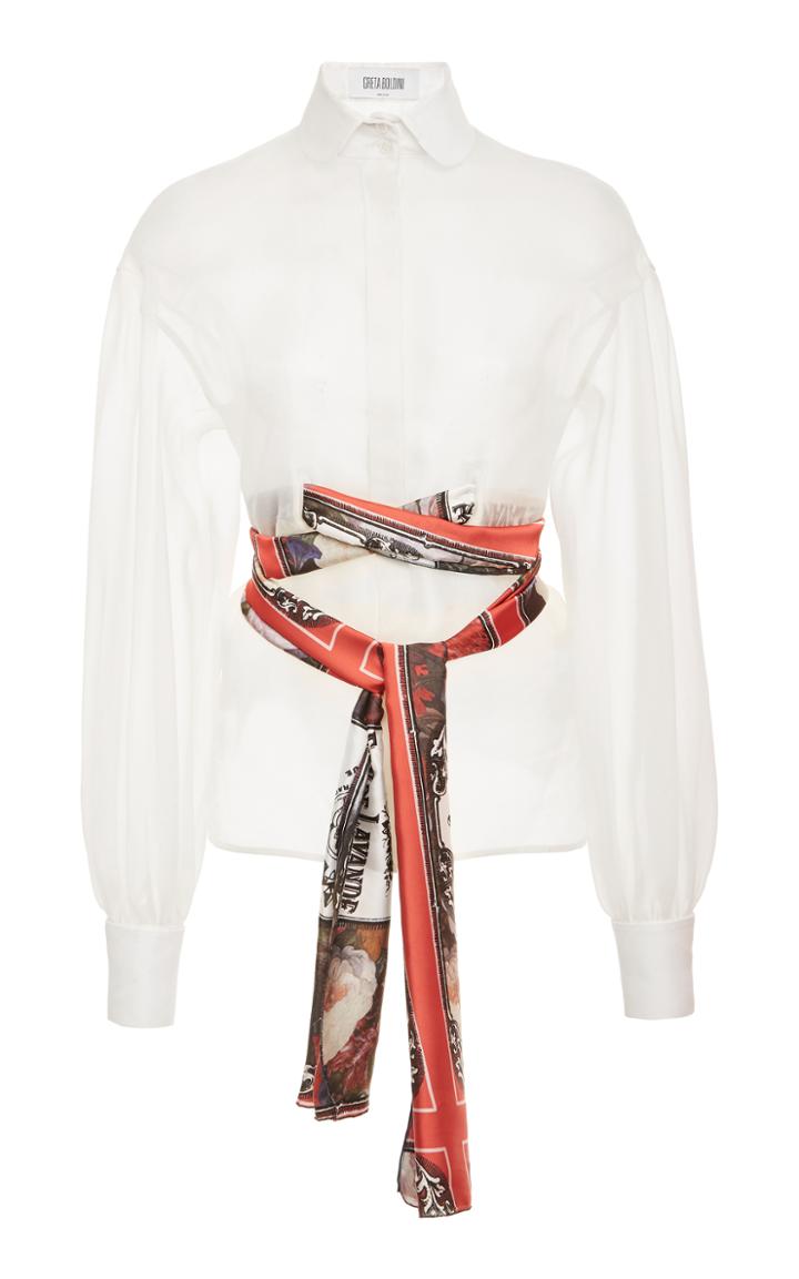 Greta Boldini Arielle Sheer Tie Top