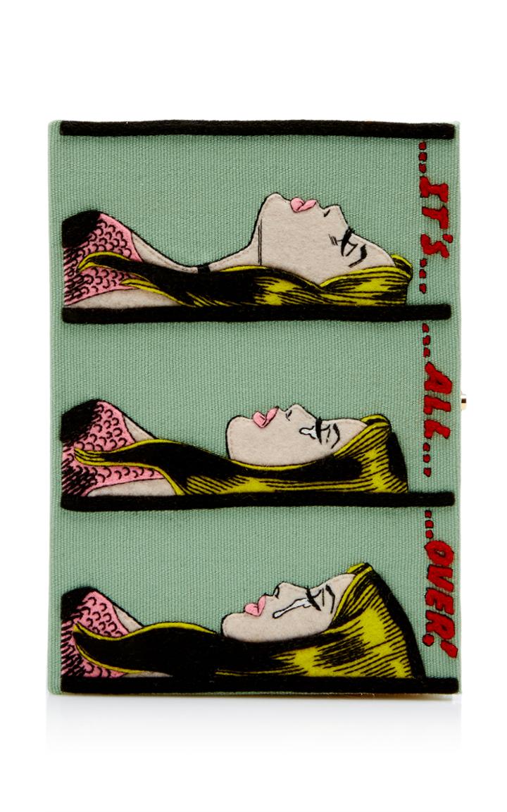 Olympia Le-tan Its All Over Embroidered Canvas Clutch