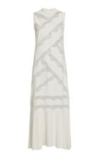 Sir The Label Alma Lace-paneled Silk Maxi Dress