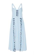 Tanya Taylor Embroidered Menswear Stripe Pari Dress