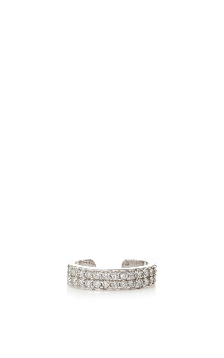Anita Ko Double Row Diamond Ear Cuff In White Gold