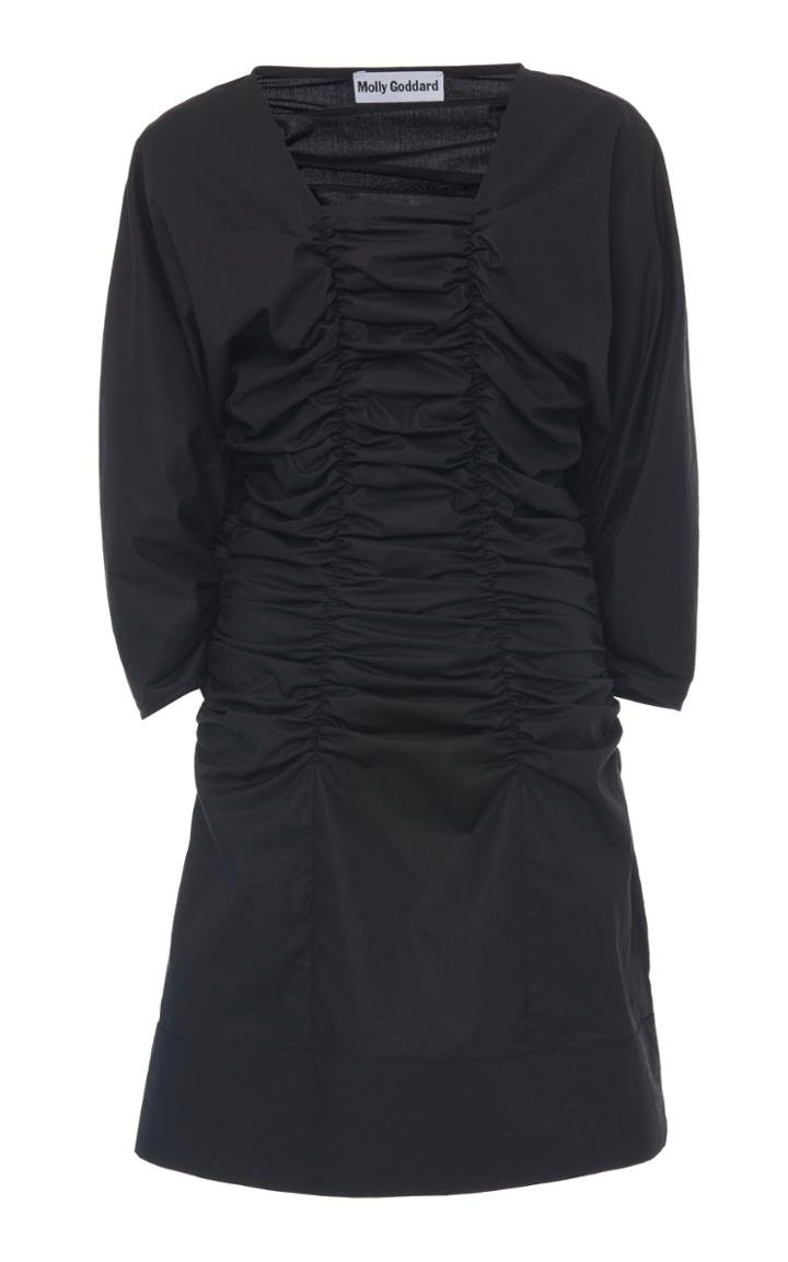 Moda Operandi Molly Goddard Vita Ruched Cotton Mini Dress Size: 6