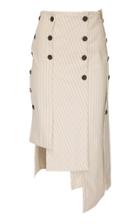 Babukhadia Assymetrical Stripe Skirt