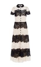Red Valentino Short Sleeve Lace Dress