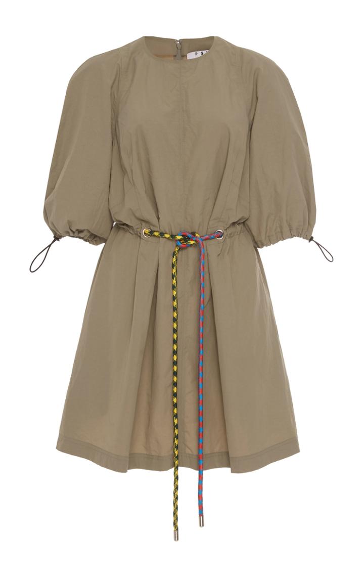 Proenza Schouler Pswl Tie-front Crepe Mini Dress