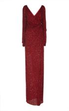 Jenny Packham Ida Cold Shoulder Wrap Gown