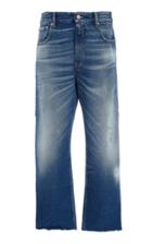 Mm6 Diy Patchwork Rigid High-rise Cropped Boyfriend Jeans
