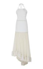 Jil Sander Ganet Halterneck Silk-blend Gown