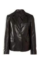 Nili Lotan Sylvie Single-breasted Leather Blazer
