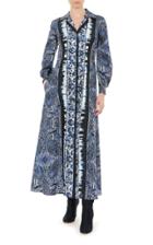 Moda Operandi Alberta Ferretti Azulejos Printed Silk Habotai Midi Shirt Dress