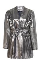Roseanna Mystery Metallic Wrap Mini Dress