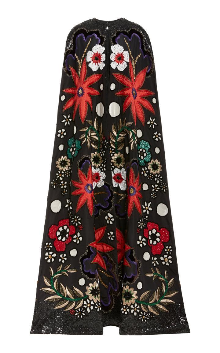 Moda Operandi Naeem Khan Embroidered Silk Cape
