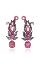 Wendy Yue 18k Gold Ruby Sapphire And Diamond Earrings