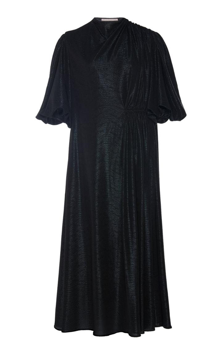 Emilia Wickstead Elenora Embroidered Matelass Midi Dress