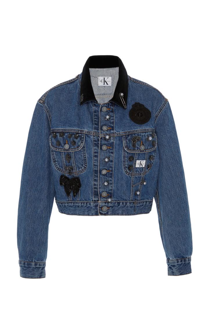 Fallon Vintage Embellished Calvin Klein Denim Jacket