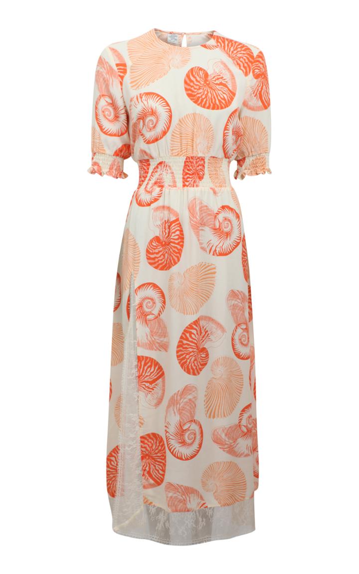 Moda Operandi Baum Und Pferdgarten Aleela Shell Smocked Midi Dress Size: 34