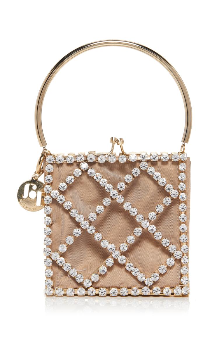 Rosantica Garofano Embellished Gold-tone Top Handle Bag