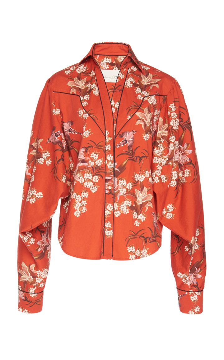 Johanna Ortiz Stretch Cotton Poplin Cambalache Top