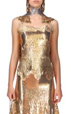 Moda Operandi Paco Rabanne Lace-trimmed Sequined Top