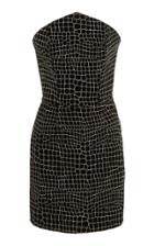 Moda Operandi Christian Siriano Croc-embroidered Velvet Diamond Point Mini Dress