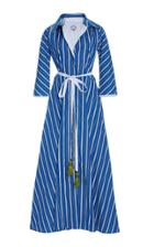 Evi Grintela Ben Youssef Striped Belted Cotton Dress