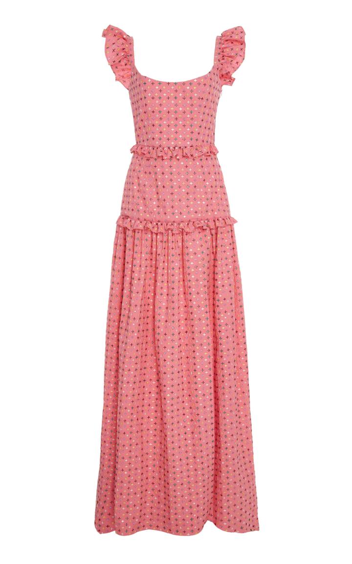Markarian Rose Ruffled Cotton Gown