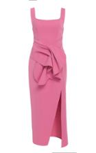 Acler Habana Wrap-effect Ruffled-waist Midi Dress Size: 4