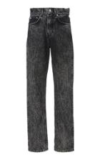 Ganni Washed Mid-rise Straight-leg Jeans