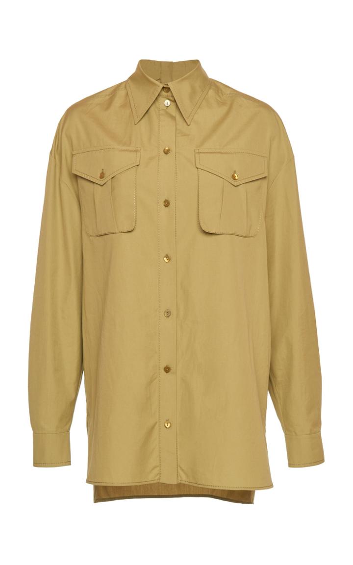 Alberta Ferretti Button Down Cotton Top