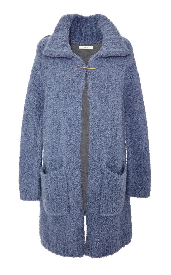 Rhie Periwinkle Boucle Coat With Back Pleat