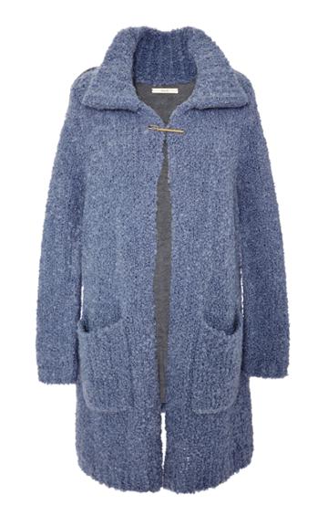 Rhie Periwinkle Boucle Coat With Back Pleat