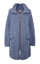 Rhie Periwinkle Boucle Coat With Back Pleat