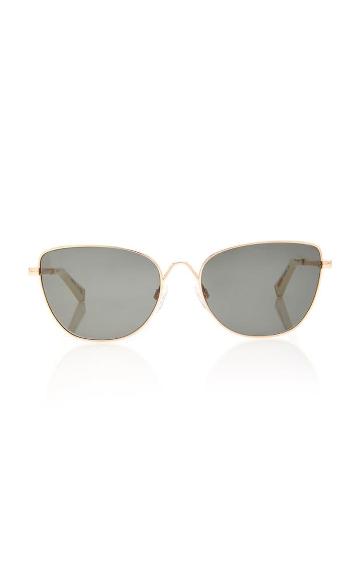 Kate Young Kaela Cat-eye Metal Sunglasses