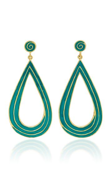 Aurlie Bidermann Maria Earrings With Green Enamel