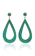 Aurlie Bidermann Maria Earrings With Green Enamel