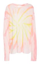 The Elder Statesman Cyclone Tie Dye Cashmere Silk Top