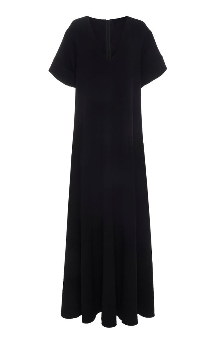 Oscar De La Renta V Neck Drape Gown