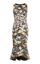 Peter Pilotto Kia Flared Floral-print Cady Dress