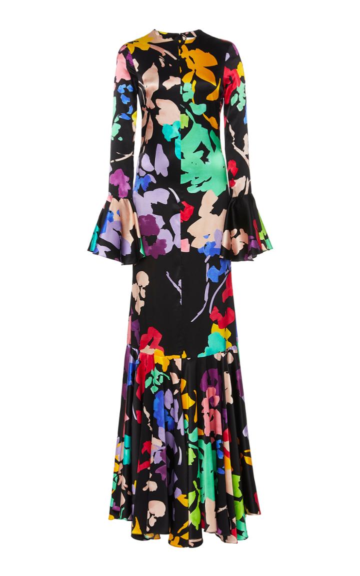 Caroline Constas Allonia Silk Print Gown