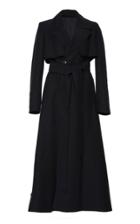 Ami Belted Crepe Trench