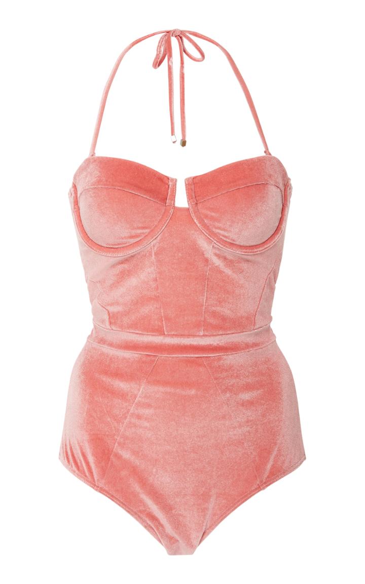 Suboo Underwired Velvet One-piece Swimsuit