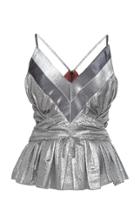 Tre By Natalie Ratabesi Lame Sleeveless Misty Top