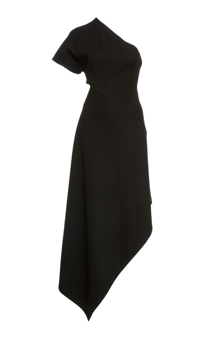 Rosetta Getty One Shoulder Slashed Panel Dress