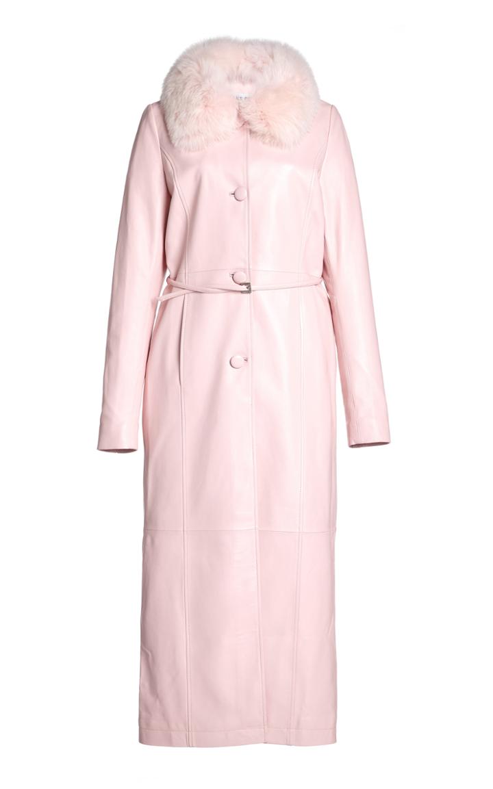 Moda Operandi Saks Potts Charlot Fur-trimmed Leather Coat