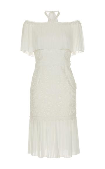 Temperley London Berry Lace Off The Shoulder Dress