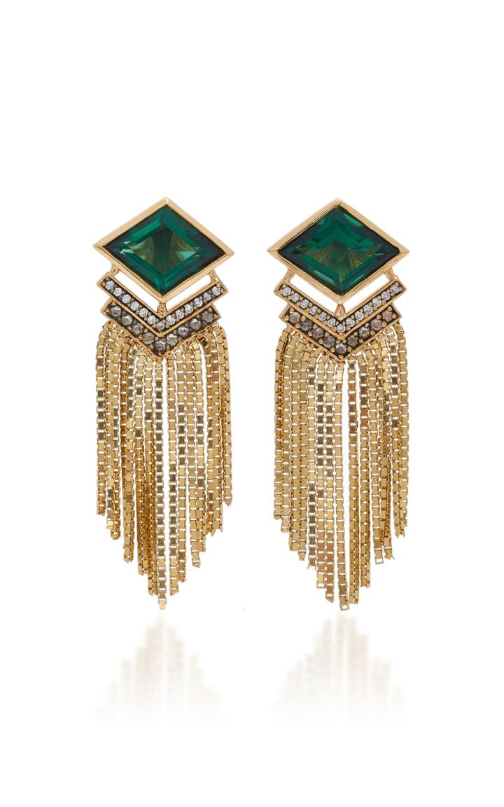 Sorellina Gemstone Axl Fringe Earrings