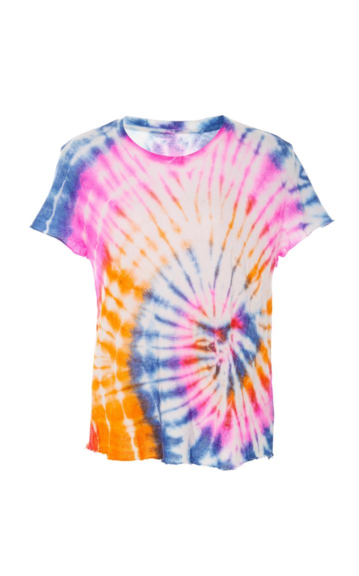 The Elder Statesman Side Swirl Favorite Cashmere Silk Tee