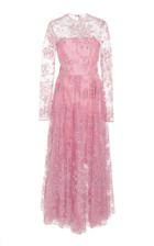 Christian Siriano Cherry Blossom Tea Length Dress